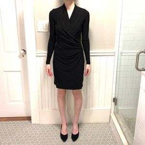 Norma Kamali, Ruched & Wrap Front, Black, Size XS